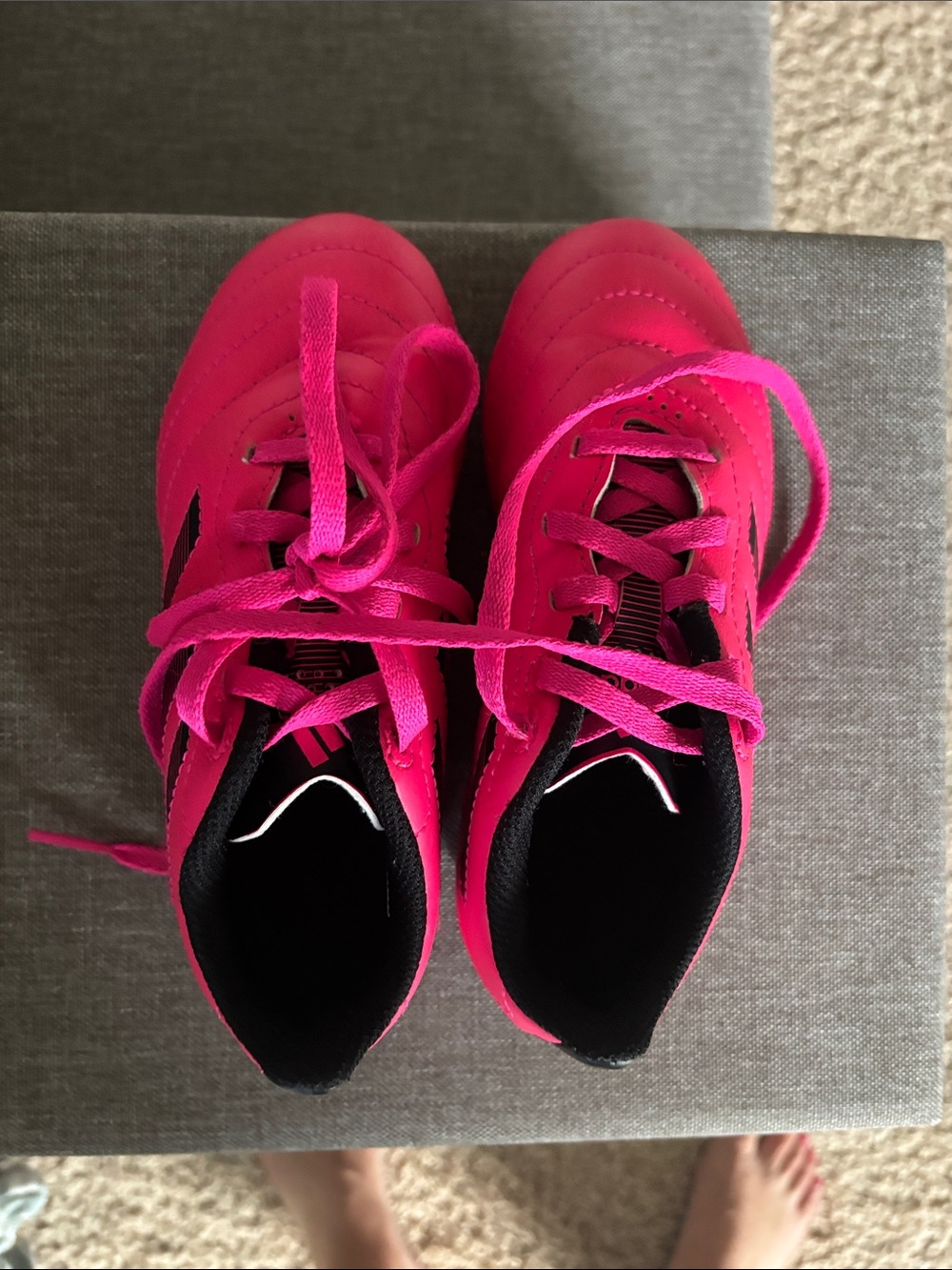 adidas Kids Hot Pink Lace-Up Sneakers